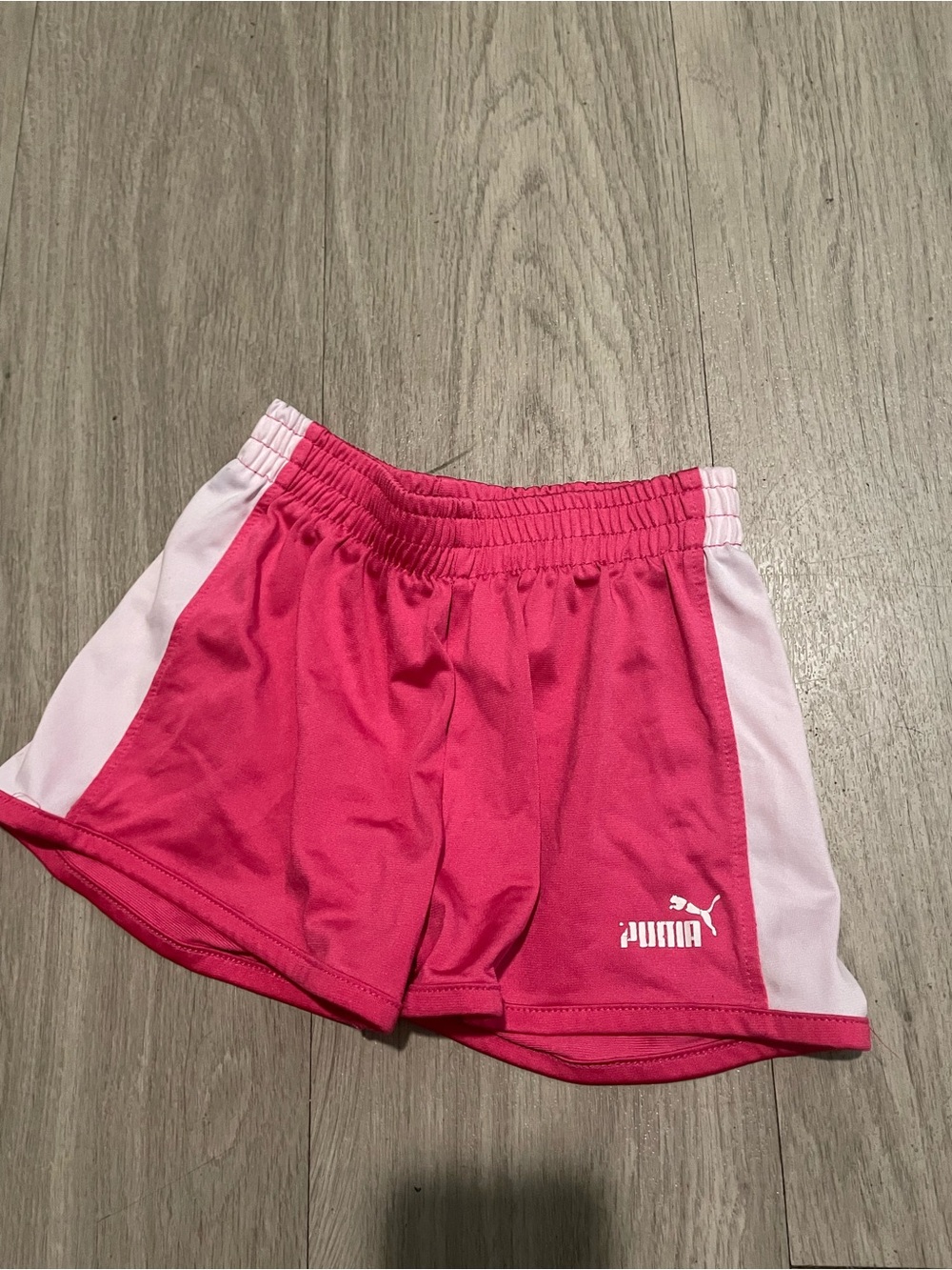 Puma Hot Pink and Light Pink Girls' Athletic Shorts